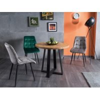 Scaun Tapitat CHIC VELVET Genarom SN Negru / Bluvel 19 / Auriu